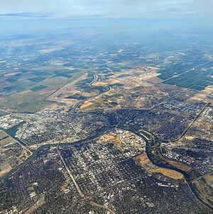 Sacramento aerial overview