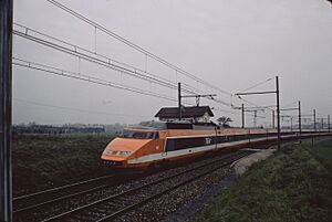 Switzerland, SBB-SNCF, line 106, Genève - La Plaine, TGV 1983 (SIK 03-104762)