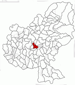 Location in Mureș County