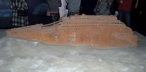 Titanic wreck model