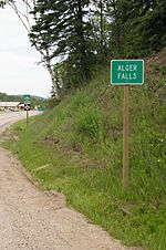 Alger Falls Sign