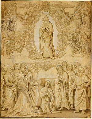 Assumption of Mary perugino drawing