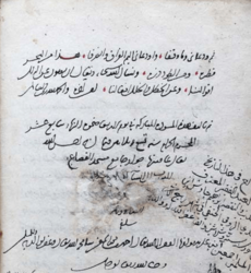 Autograph of Ahmad ibn Arabshah