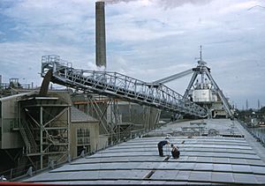 Bradley Unloading in Hopper 1958