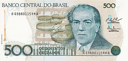 Brazilian 500 cruzados obverse