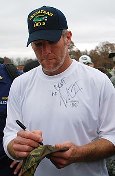 Brett Favre at Florham Park 11-7-08 081107-N-2022D-033 crop