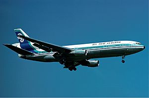 DC-10 of Air New Zealand at Heathrow - 1977