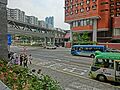 HK Hung Hom Hung Lai Road 紅磡 紅荔道 HKPolyU Halls of Residence view Hung Hom South Road footbridge Mar-2013