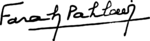 Latin signature of Farah Pahlavi.svg