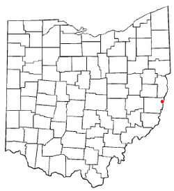 Location of Brookside, Ohio