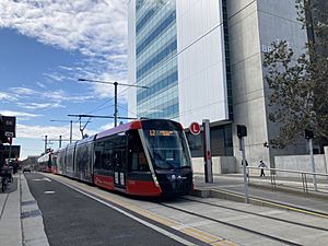 Randwick light rail stop April 2021