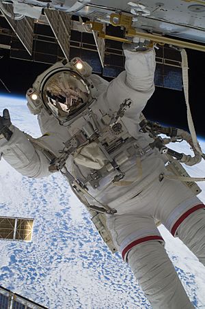 STS-130 EVA1 Robert Behnken 2