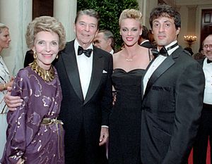 Sylvester Stallone Brigitte Nielsen (cropped)