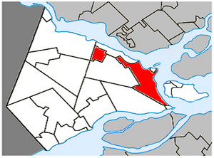 Location within Vaudreuil-Soulanges RCM