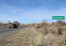 Looking north along U.S. Highway 50 in Whitewater