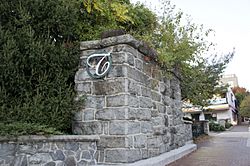 Abutments of overpass of Ma and Pa Railroad on York Road, Towson, MD