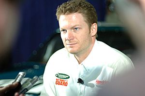 Dale Earnhardt Jr addresses media at HMS headquarters