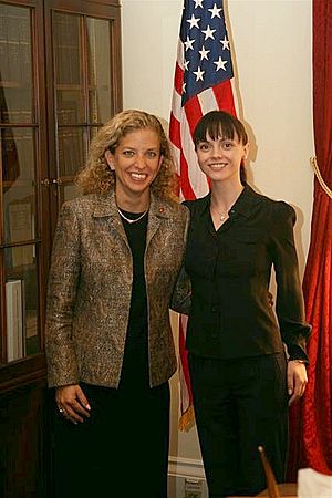 Debbie Wasserman Schultz and Christina Ricci