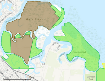 Greco Island and Bair Island