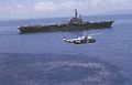 INS Vikrant (R11) with a Sea King helicopter during Indo-Pakistani war of 1971