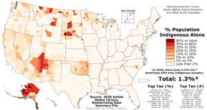 Indigenous Americans by county