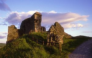 Kendal Castle at sunset