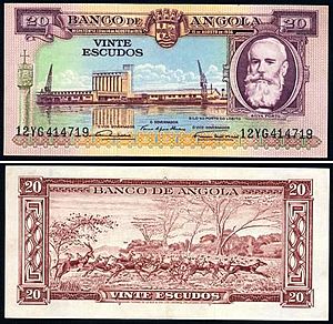 Nota angola 20 escudos