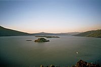 PatzcuaroLakeIslands fromTheTopOfJanitzioIsland PatzcuaroLake MichoacanMexico