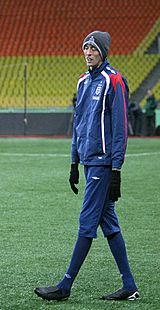 Peter Crouch Russia vs England 17 october 2007 training one day prior to a match