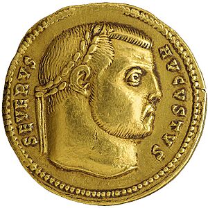 Coin depicting man with diadem facing right