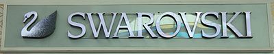 Swarovski signage and logo