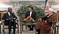 Akbar Hashemi Rafsanjani and Kofi Annan in Tehran