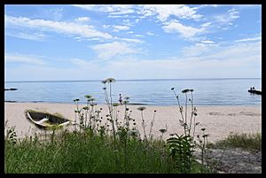 Beach near downtown Sheboygan Wisconsin