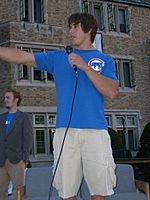 Brady Quinn at pep rally