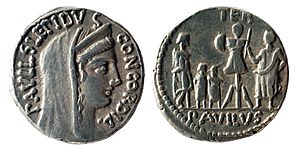 Denarius of L. Aemilius Lepidus Paullus