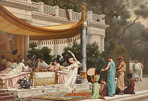 Gustave Boulanger, Un repas chez Lucullus; Triclinium d’été, 1877