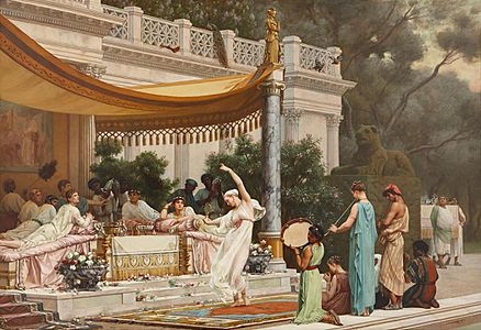 Gustave Boulanger, Un repas chez Lucullus; Triclinium d’été, 1877