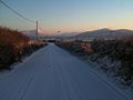 IMG 9407 Rare Snow Day Main Road Valentia Island