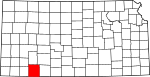 State map highlighting Meade County