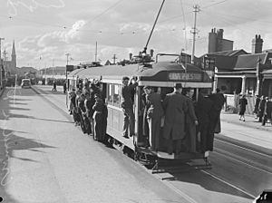 Melbourne tram surf