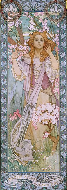 Mucha-Maud Adams as Joan of Arc-1909