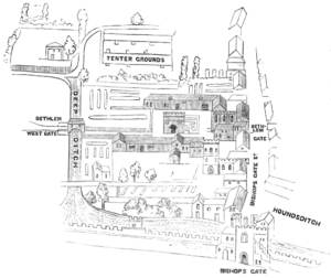 Plan of the first Bethlem Hospital