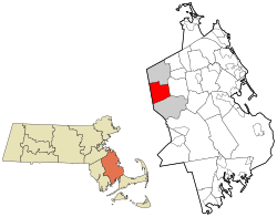 Location in Plymouth County in Massachusetts