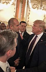 Rumen Radev and Donald Trump, Paris, 2018