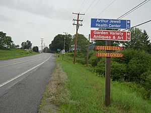 Thorndike, ME as seen looking north on ME 220 towards ME 139.