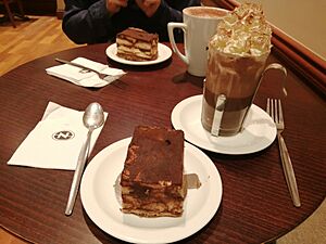 Tiramisu and Hot Chocolate at Caffè Nero