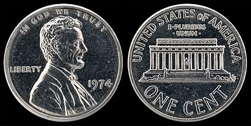 US-00010-One Cent (1974) Aluminum