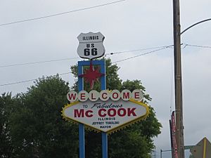 McCook welcome sign, inspired by the Welcome to Fabulous Las Vegas sign