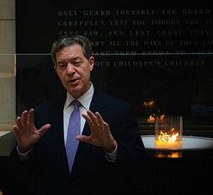 Ambassador Brownback Making a Speech (29741543778) (cropped)