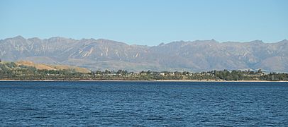 Approaching Manapouri from the lake